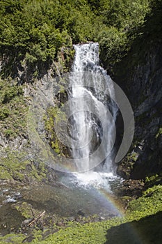 Saut deth Pish waterfall and rainbow