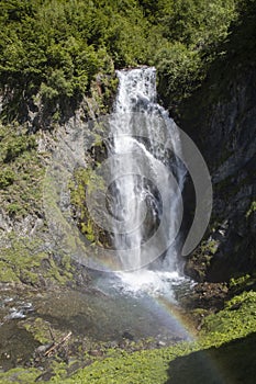 Saut deth Pish waterfall and rainbow photo