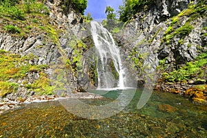 Saut deth Pish waterfall in spain