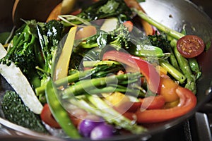 Sauted mixed vegetables food photography recipe idea