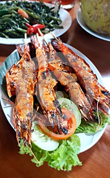 Sauted Prawn with sweet and hot taste photo