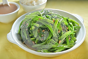 Sauted Water spinach photo