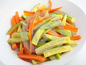 Sauteed courgette and carrot