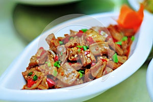 Sauteed Pig's INtestines