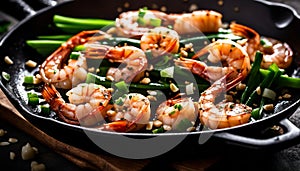 Sauteed Shrimp with Scallions