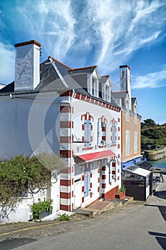 Sauzon in Belle-Ile, Brittany, colorful houses