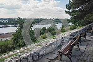 Sava River viewed from Belgrade Fortress, in Belgrade, Serbia