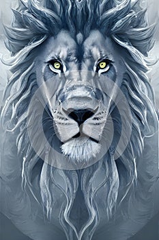 Savage Beauty: Digital Lion Portrait Collection