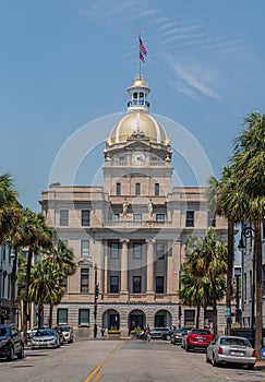 Savannah City Hall and Bull Street