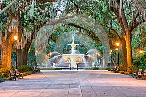 Savannah Georgia Fountain