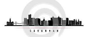 Savannah skyline horizontal banner.