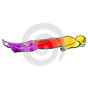 Savasana Yoga Colorful Logo
