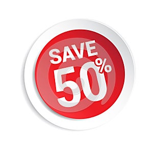 Save 50% Shopping Sticker