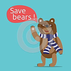 Save bears illustration