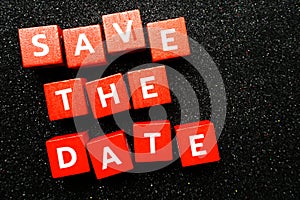 Save the Date alphabet letter