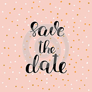 Save the date brush lettering