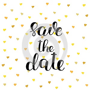 Save the date brush lettering