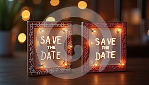 Save the date buttons, time reminders in a visual design
