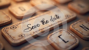 Save the date buttons, time reminders in a visual design