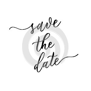 Save the date - a calligraphic and hand lettering wedding inscription