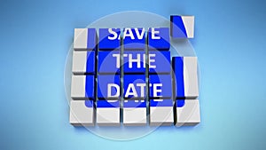 Save the date - cube assembly video animation