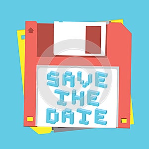 Save the date floppy diskette