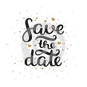 Save the date, hand drawn lettering