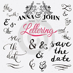 Save the date hand lettering.