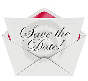 Save the Date Invitation Party Meeting Event Envelope Schedule