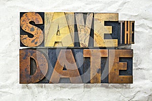 Save the Date Letterpress