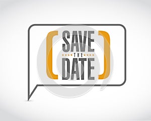 save the date message bubble isolated