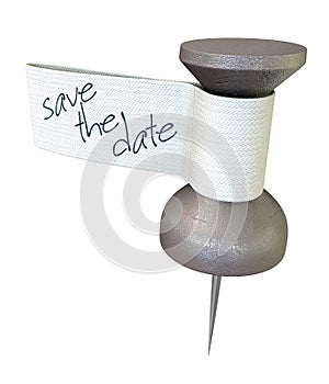 Save The Date Metal Thumbtack photo