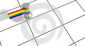 Save The Date Pin With Gay Label