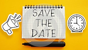 Save the Date is shown using the text