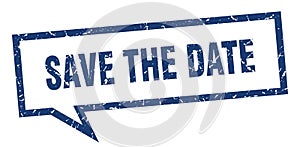 save the date speech bubble.