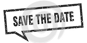 save the date speech bubble.