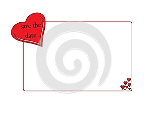 Save the date Valentines Day card