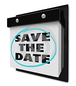 Save the Date - Wall Calendar