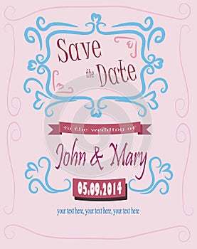 Save the date for the wedding