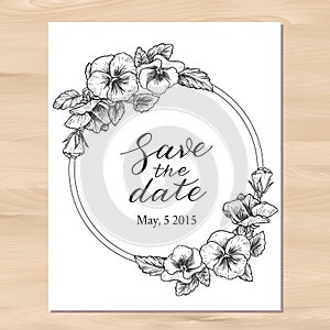 Save the date wedding invitation