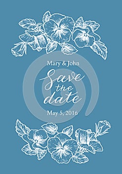 Save the date wedding invitation