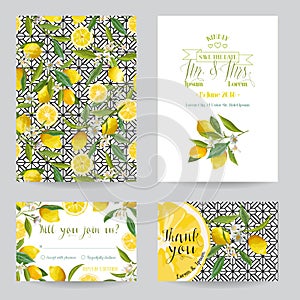 Save the Date - Wedding Invitation or Congratulation Card Set