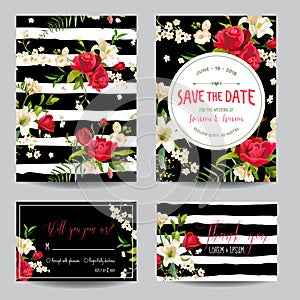 Save the Date Wedding Invitation or Congratulation Card Set