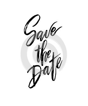 Save the date wedding lettering