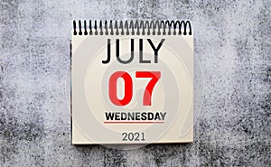 Save the Date written on a calendar - July 07
