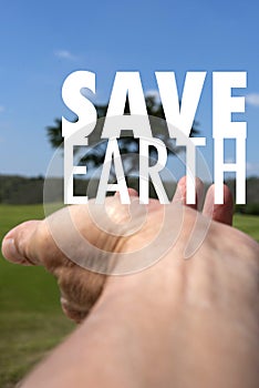 Save Earth awareness for global warming.