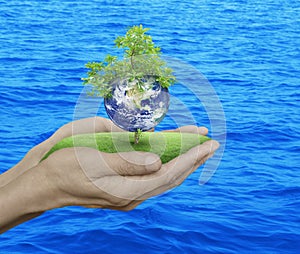 Save the earth concept, Elements of this image furnished by NASA