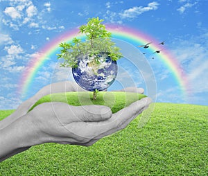 Save the earth concept, Elements of this image furnished by NASA