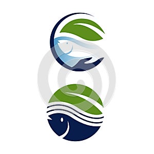 save earth nature environmental conservation logo design vector illustration photo