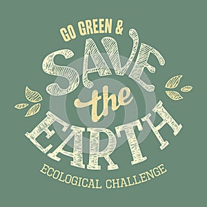 Save the Earth t-shirt design